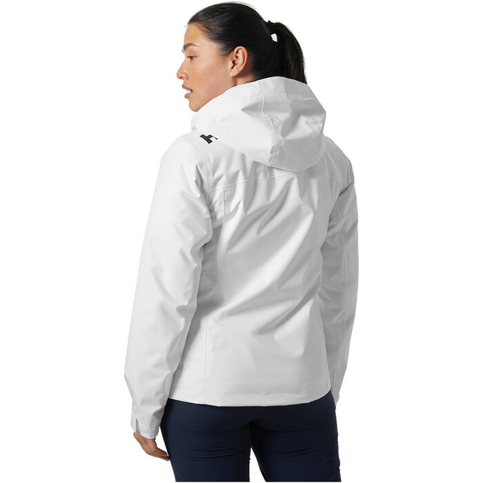 2024 Helly Hansen Mujer Crew Chaqueta De Vela De Capa Intermedia Con Capucha 2.0 34447 - White